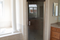 Single Inline Semi Frameless shower doors|Shower Door Glass DC