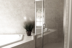 Neo Angle Semi Frameless shower doors|Shower Door Glass DC